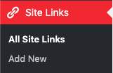 Site Links menu item